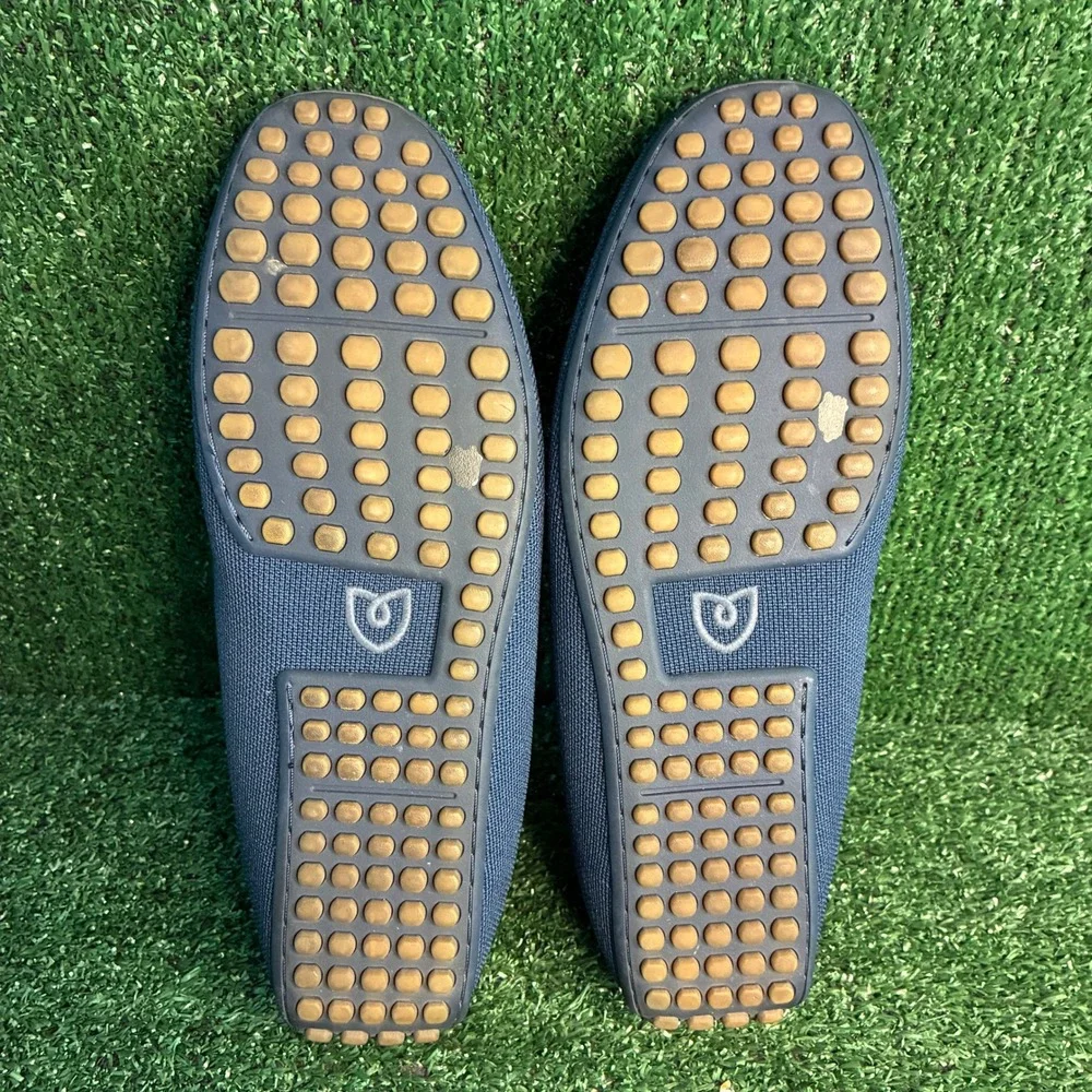 Rothys The Driving Loafer Knit Sustainable Casual Slip On Navy Blue Mens Size 12
